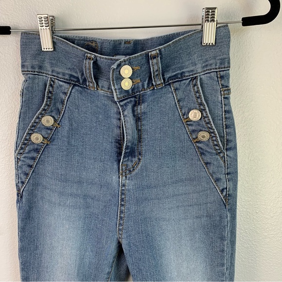 Poclain Extra High Rise Skinny Raw Hem Jeans Size 26 - Picture 3 of 6